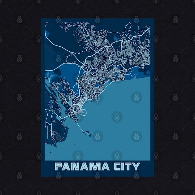 Panama City - Panama Peace City Map by tienstencil